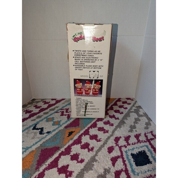 Musical Teddy Bear Santa‎ vintage toy in box - Picture 5 of 6